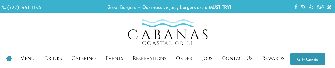 Cabanas Coastal & Beachside Grill